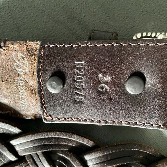 Brighton Leather Western Belt Woven Braid 40\